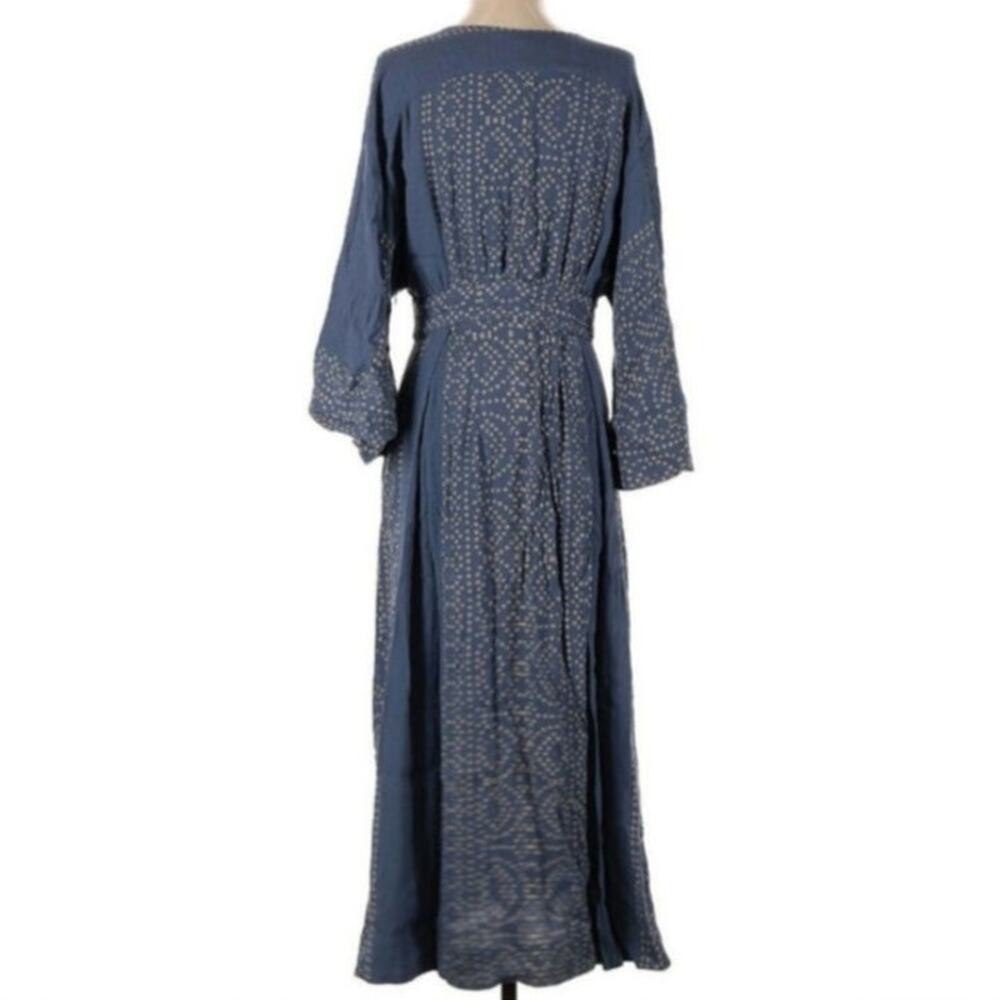 Free People Blue Boho Wide Sleeve Midi Dress - Picture 5 of 12